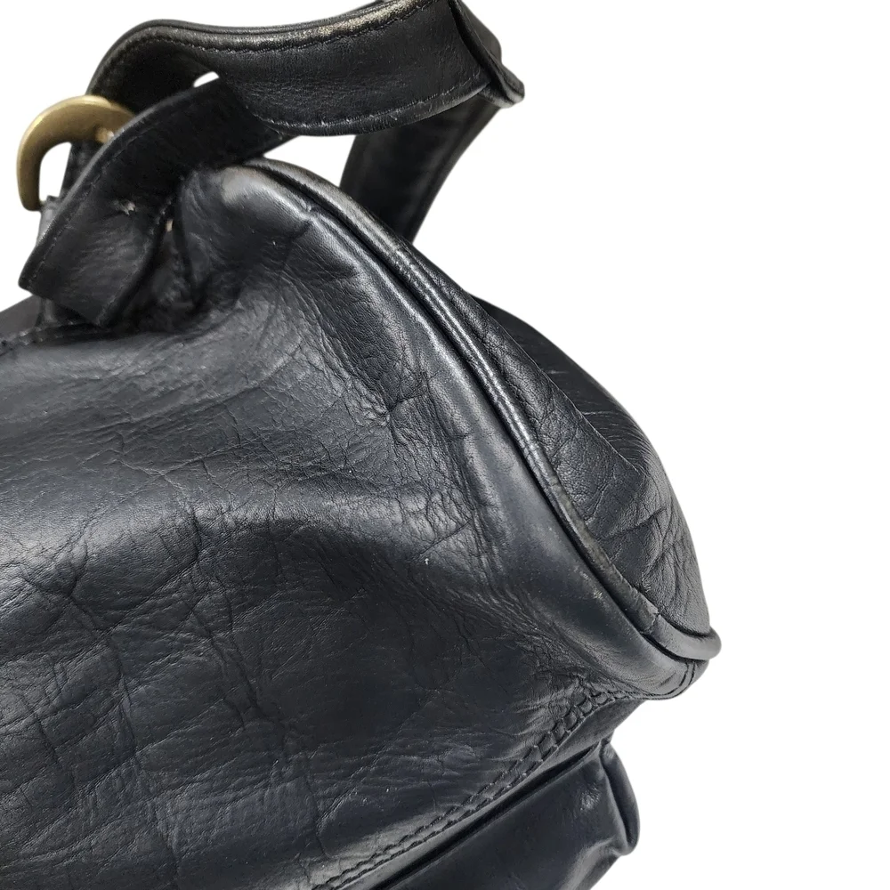 FRYE BLACK LEATHER BACKPACK